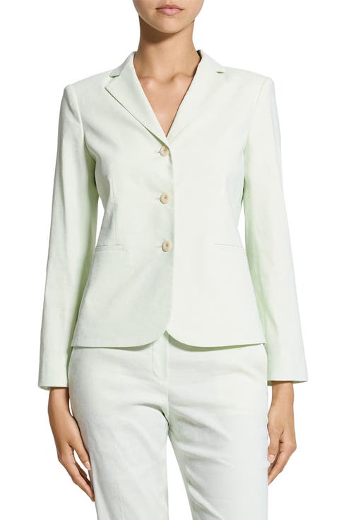 Shrunken Linen Blend Jacket