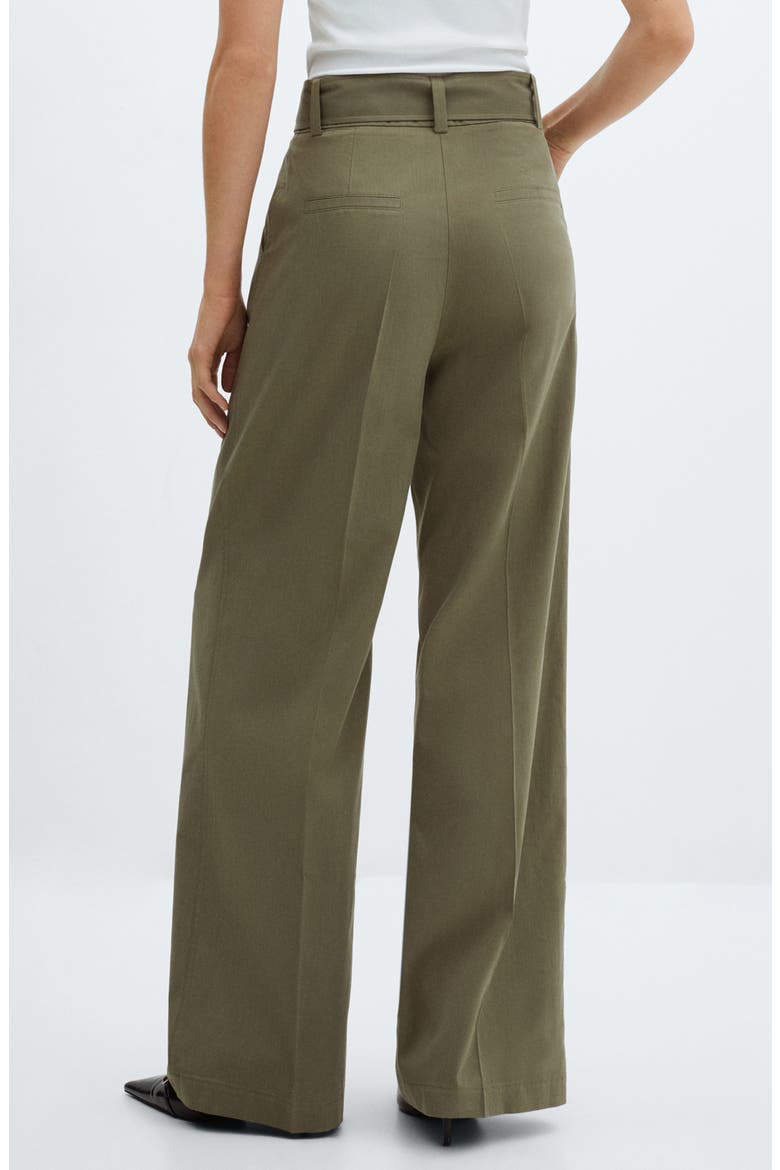 Angie Belted Wide Leg Pants, Alternate, color, BEIGE - KHAKI