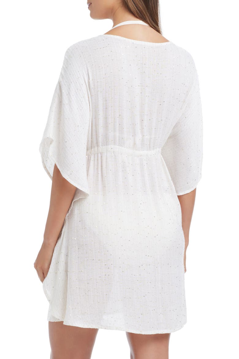 Sequin Embellished Cover-Up, Alternate, color, WHITE