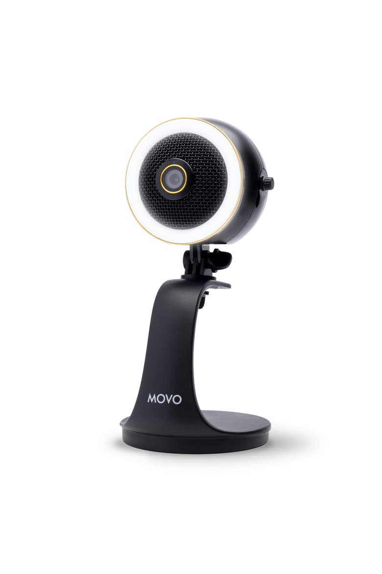 WebMic HD Pro All-in-One Webcam with Mic and Ring Light in Silver, Main, color, Black