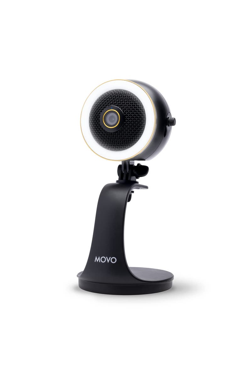 MOVO WebMic HD Pro - All-in-One Streaming Webcam, Microphone and LED Ring Light, Main, color, Black