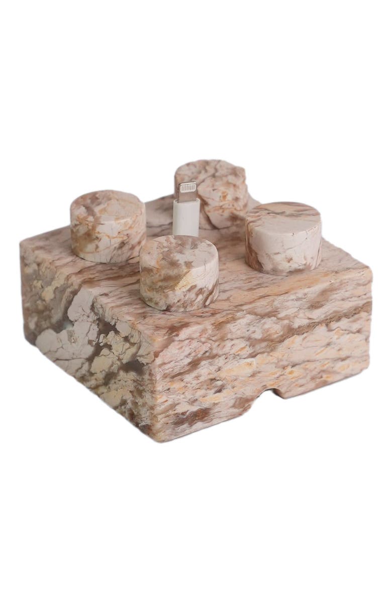 DAR PROYECTOS Gemstone Brick Phonestand - Creamy Soapstone, Alternate, color, 