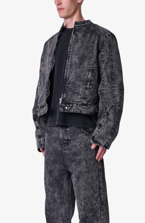 Mnml Moto Denim Jacket In Black
