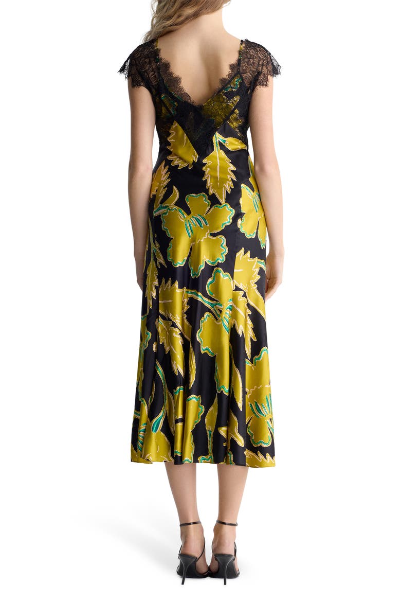 Verity Lace Trim Midi Dress, Alternate, color, CERA FLOWER GIANT UPDATE BRINE
