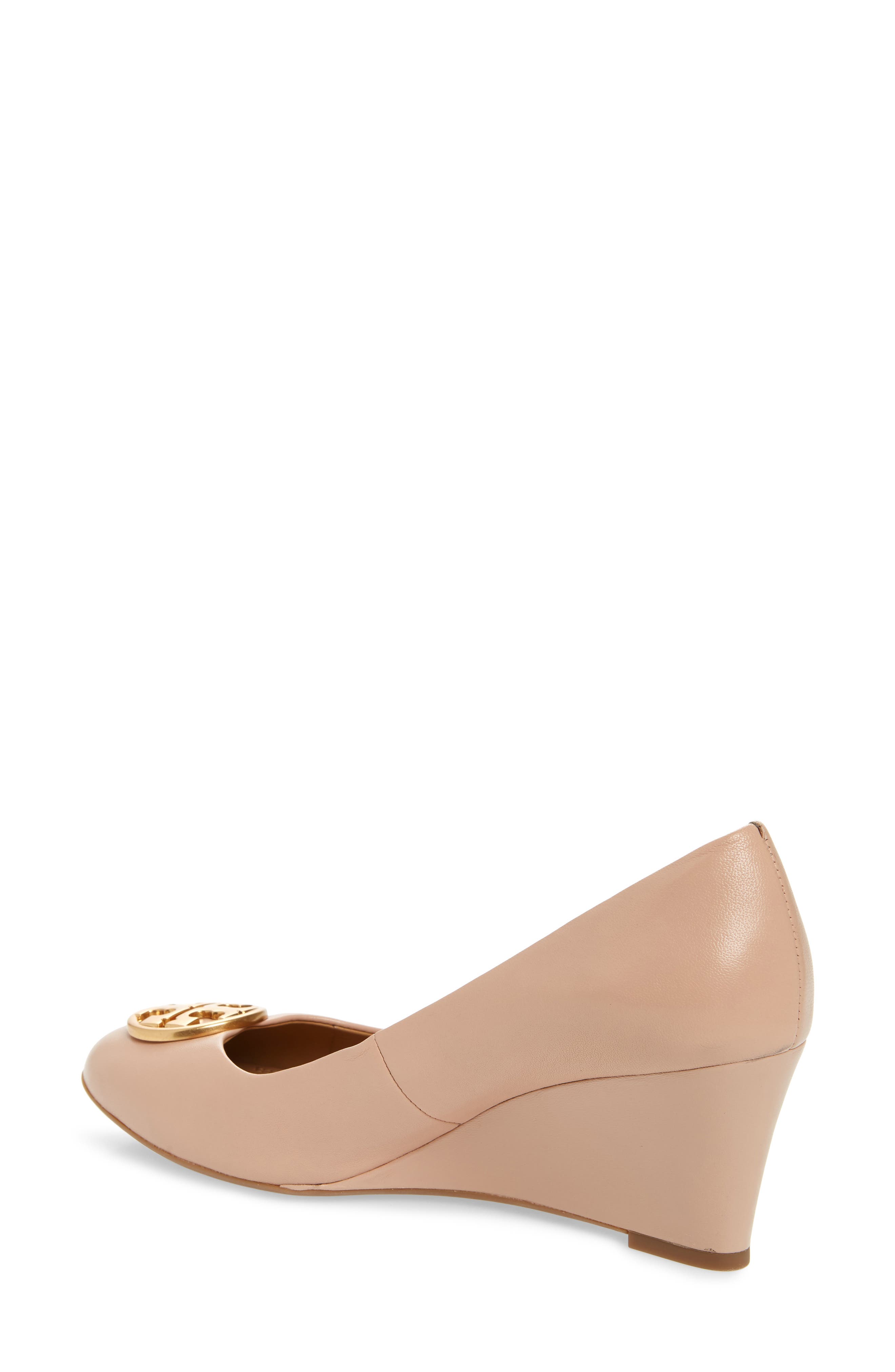 Tory Burch Chelsea Logo Medallion Wedge, Alternate, color, 