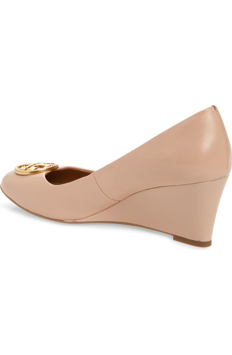 Tory Burch Chelsea Logo Medallion Wedge, Alternate, color,