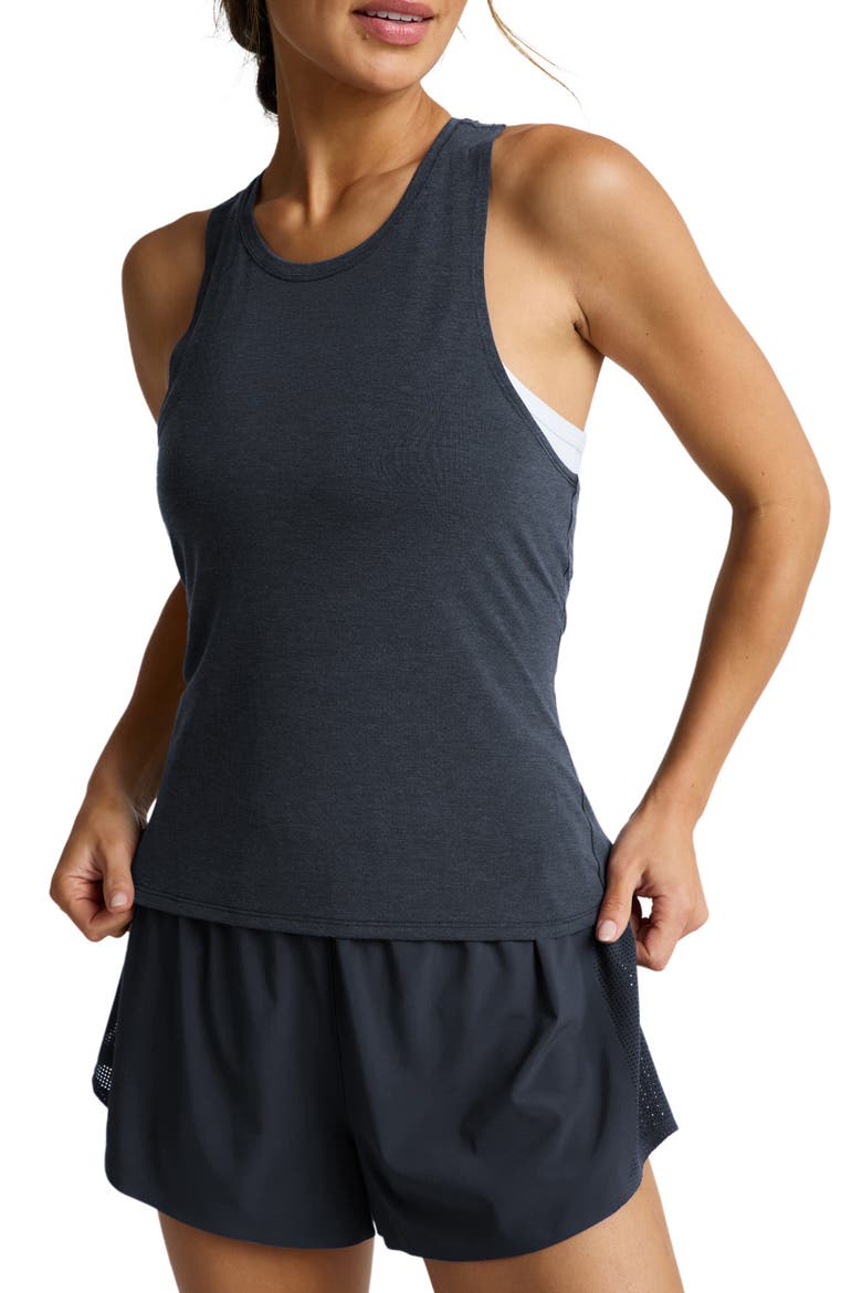 Breezeweight Performance Racerback Tank, Main, color, BLACK