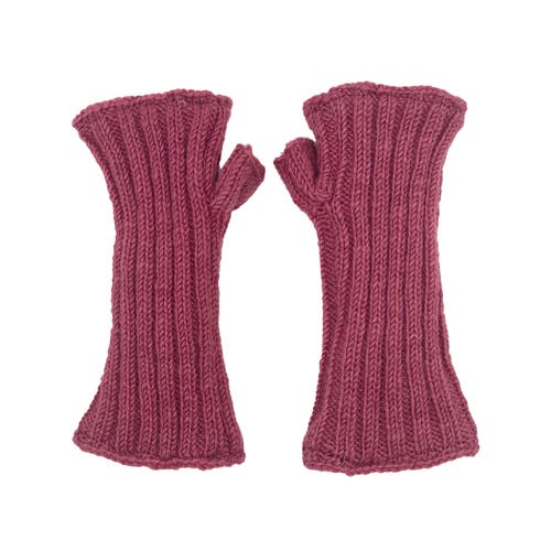 Feelgoodz Hand-knit Jaya Harlequin Wool Half Mitten In Brown