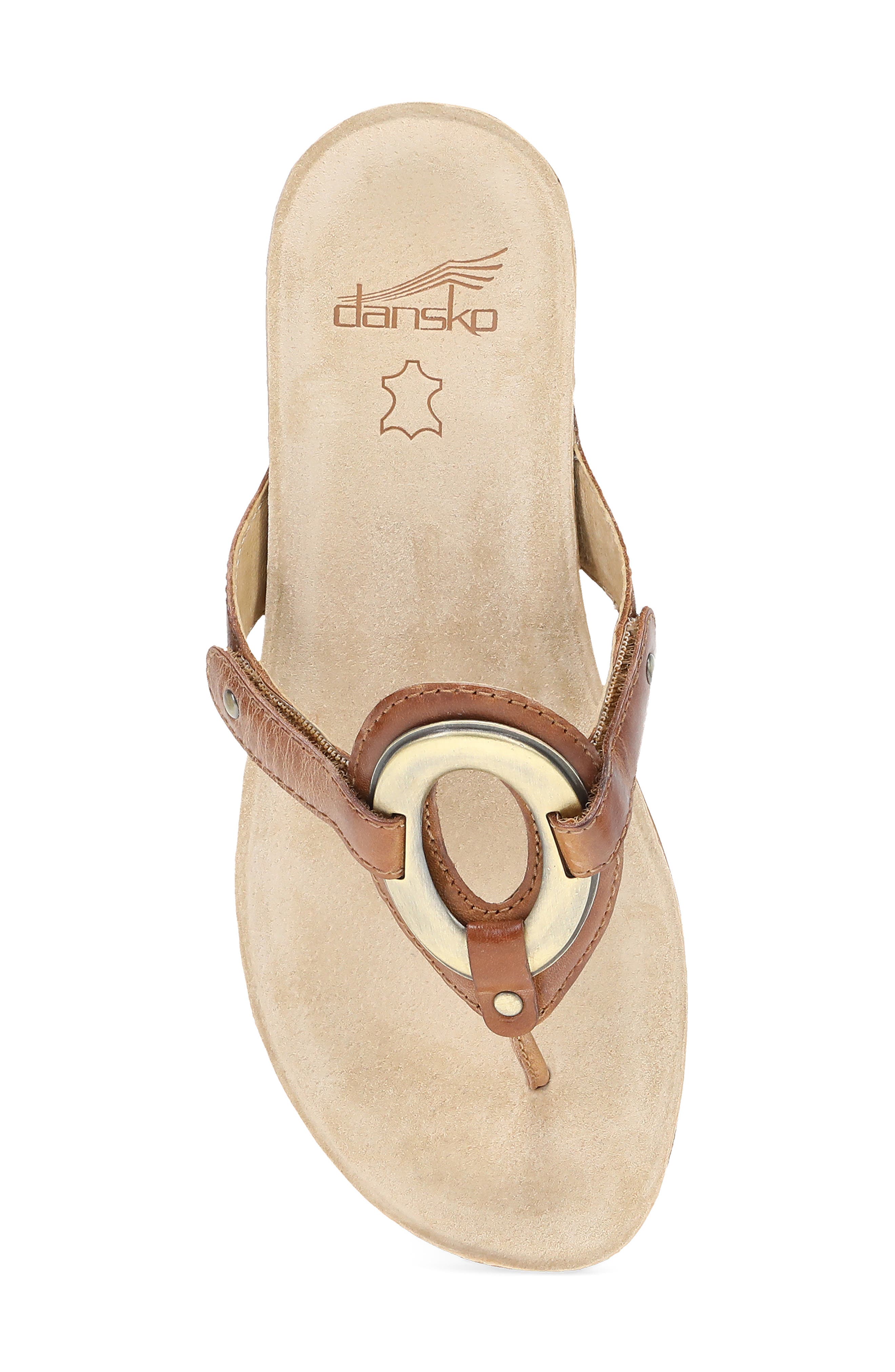 Dansko Rosalia Flip Flop, Alternate, color, Toffee