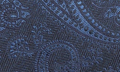 Canali Paisley Silk Tie In Blue