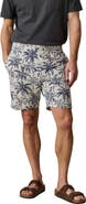 Faherty Cabana Leaf Jacquard Terry Cloth Sweat Shorts