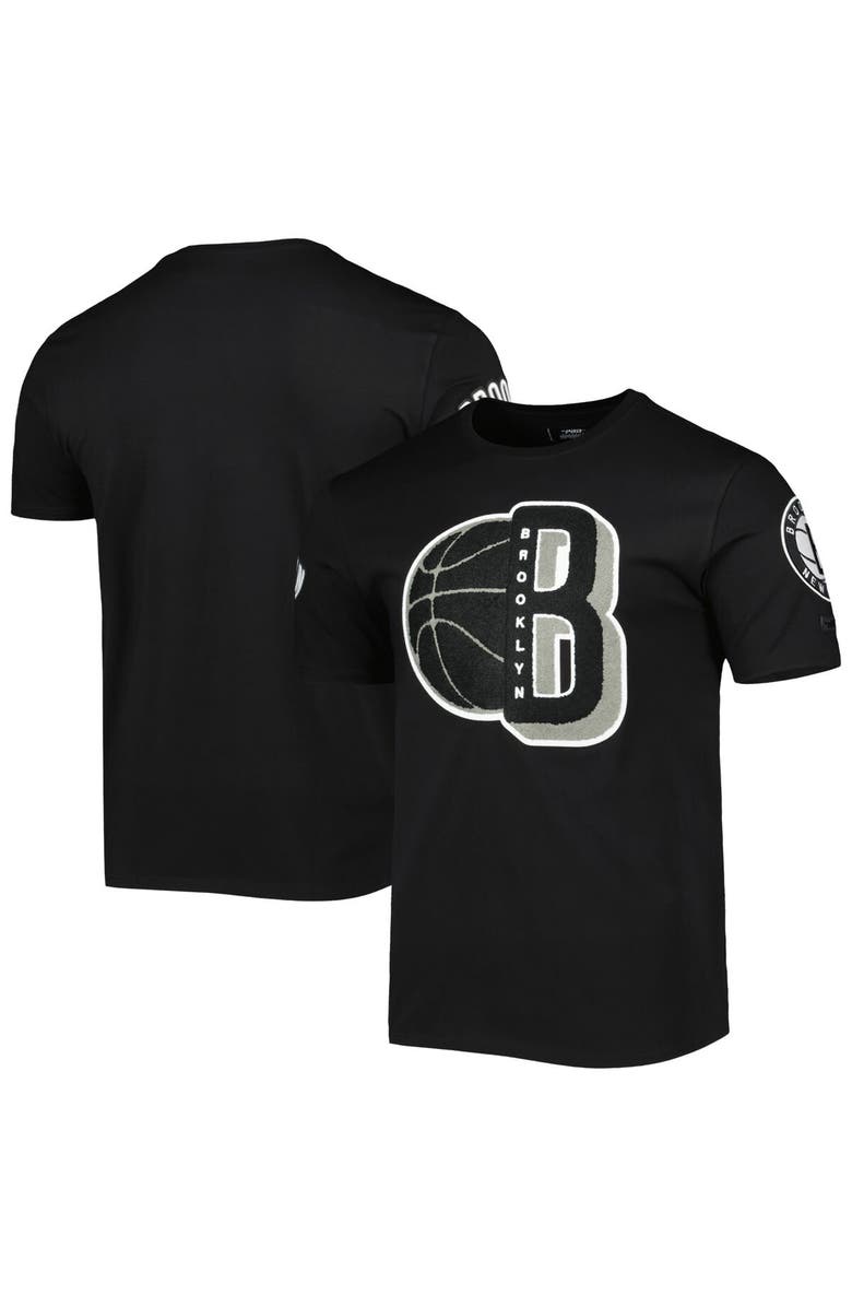 PRO STANDARD Men's Pro Standard Black Brooklyn Nets Mash Up Capsule T-Shirt, Main, color, Black