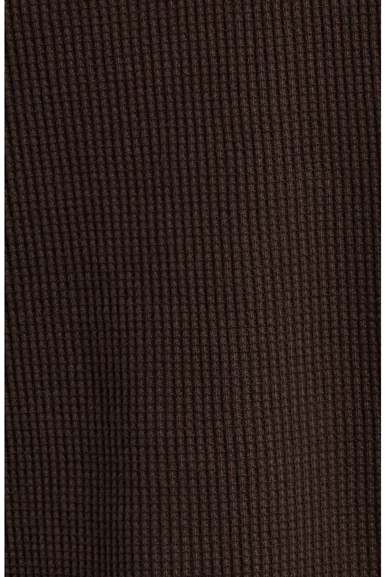Textured Sleeve Mixed Media Henley, Alternate, color, COFFEE BEAN