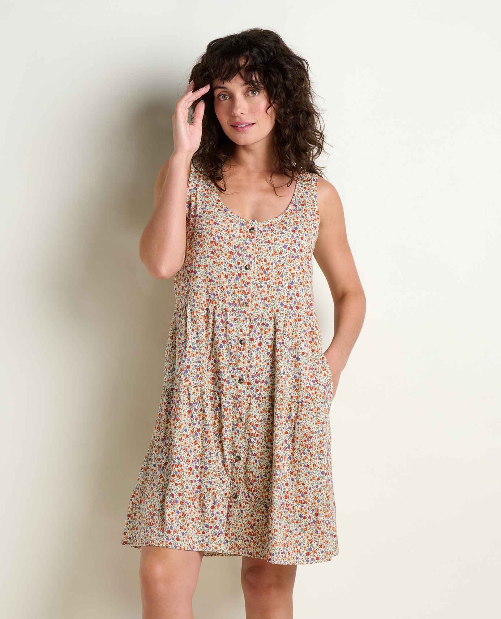 Manzana Tiered Sleeveless Dress - image 3