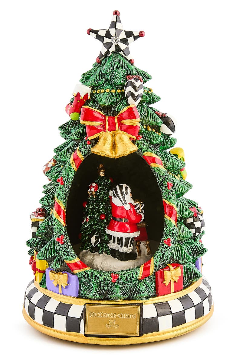 Courtly Christmas Tree & Santa Musical Display, Alternate, color, COURTLY
