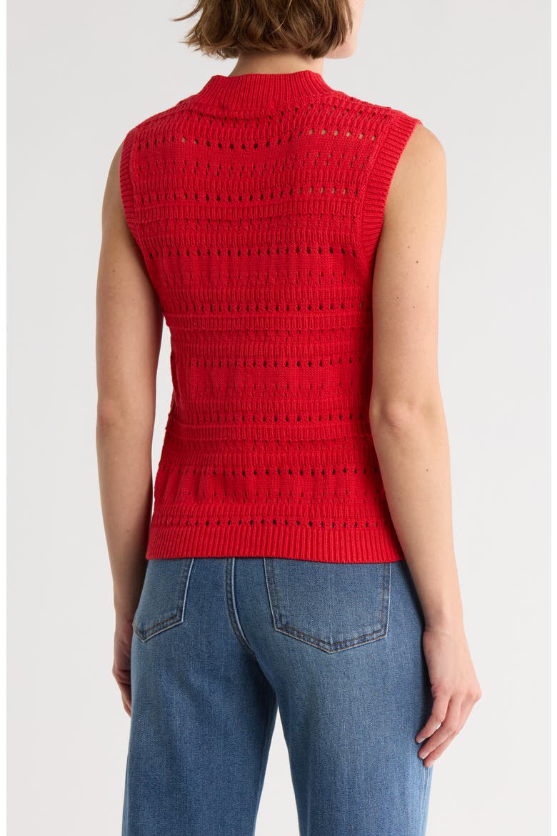 Cotton Sweater Vest, Alternate, color, BITTERSWEE