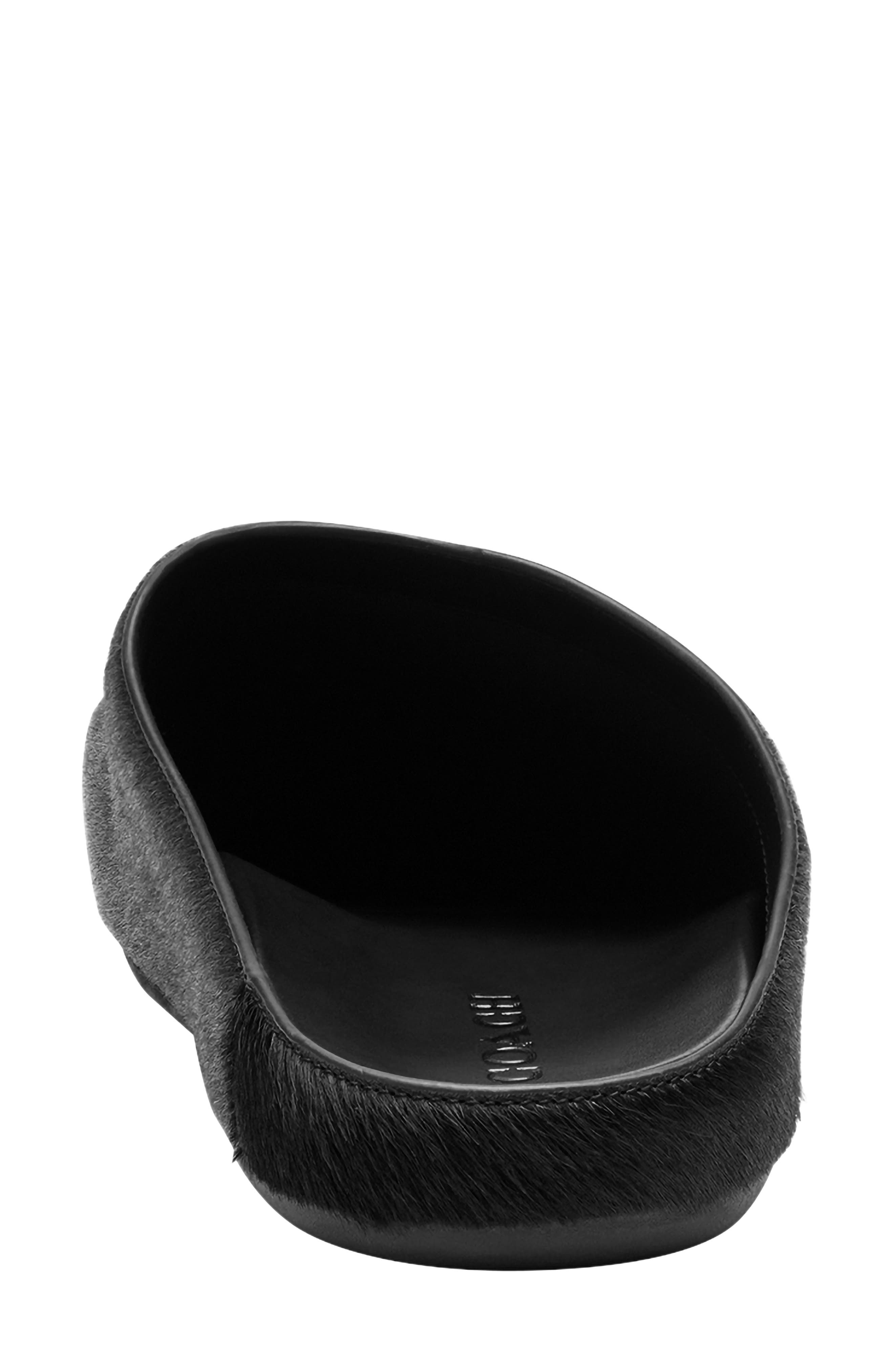 Sculpted C Genuine Calf Hair Mule, Alternate, color, BLACK