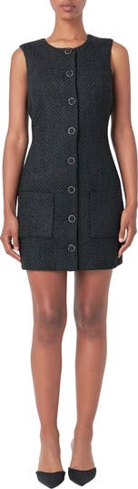 Sleeveless Tweed Minidress