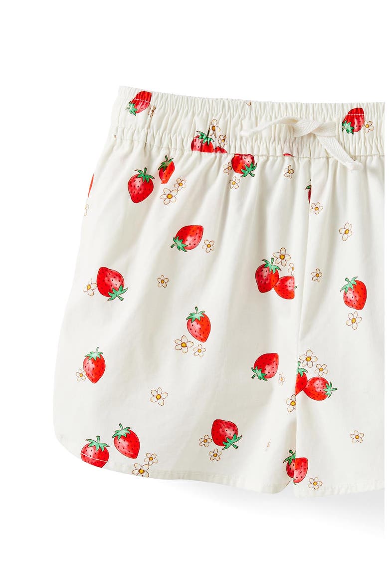 Kid's Gigi Woven Short, Alternate, color, Dark Vanilla Strawberry