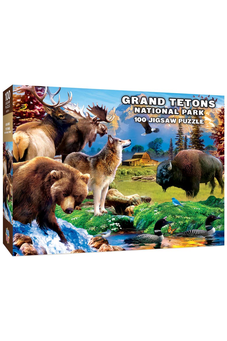 Wildlife of Grand Tetons 100pc Puzzle, Main, color, Multicolor