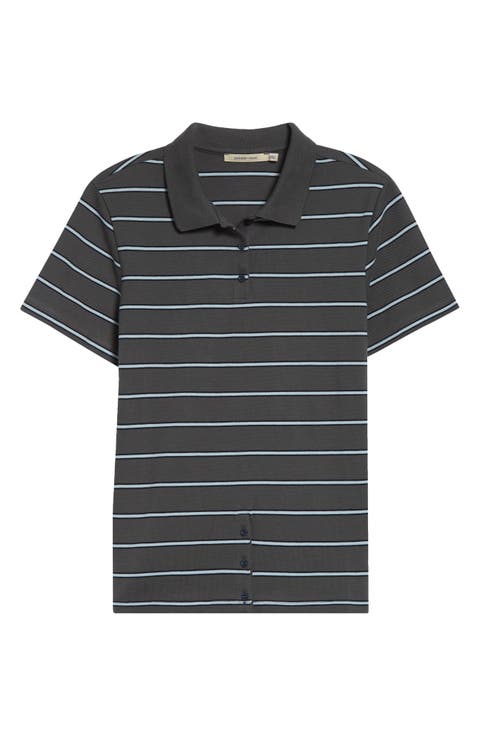 Julieta Stripe Cotton Piqué Polo