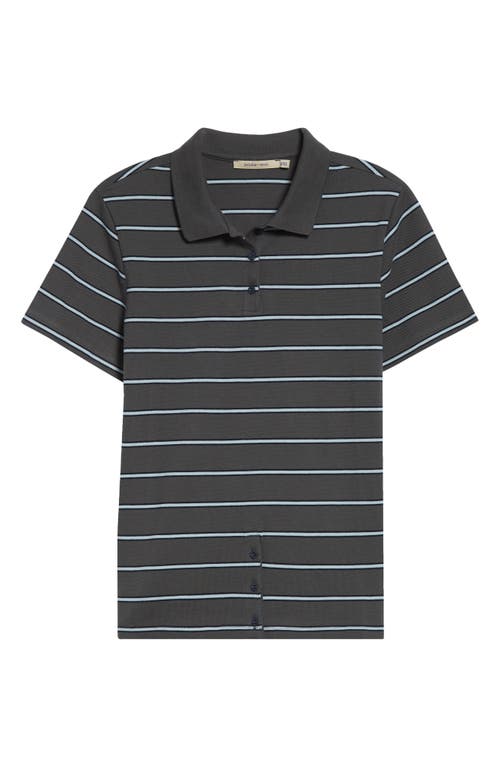 Paloma Wool Julieta Stripe Cotton Piqué Polo In Gray
