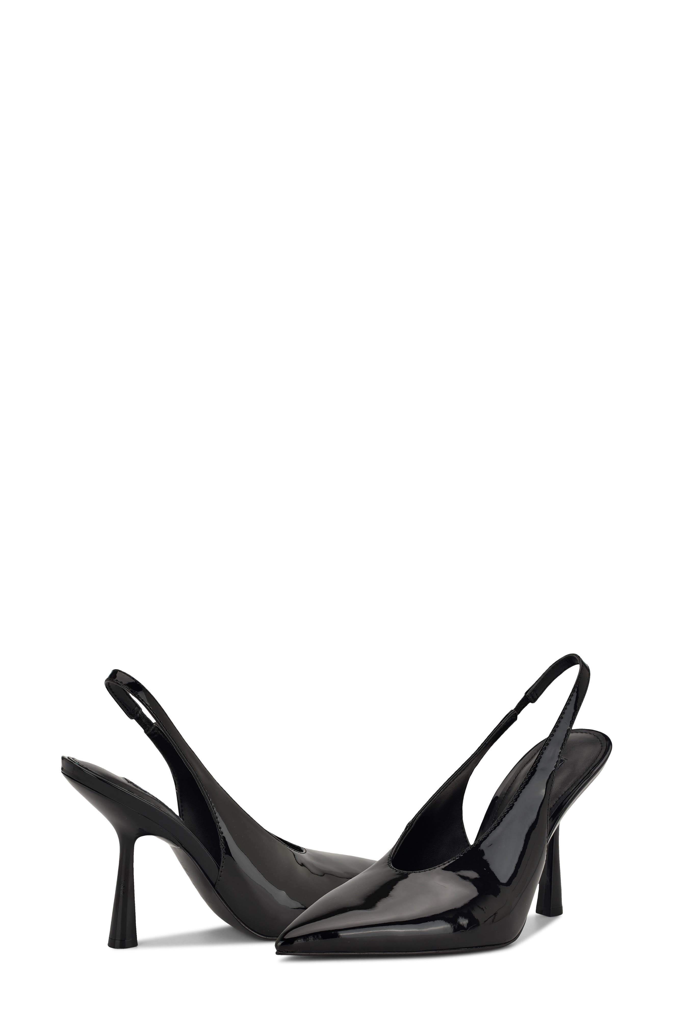 Nine West Kates Slingback Pointed Toe Pump, Alternate, color, Black