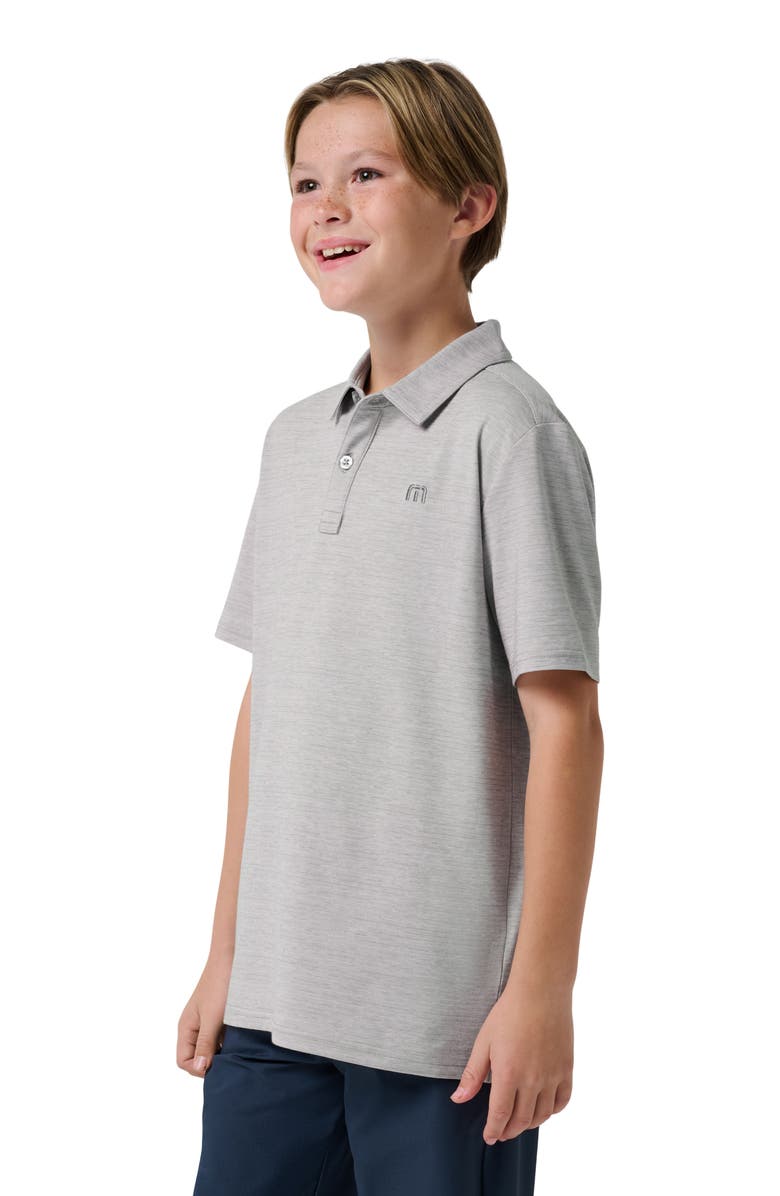 TravisMathew Kids' Y The Heater Polo, Alternate, color, Heather Microchip