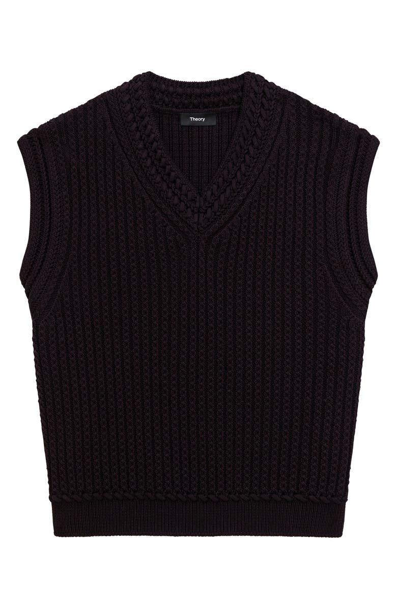 Theory Cable Stitch Sweater Vest, Alternate, color, 