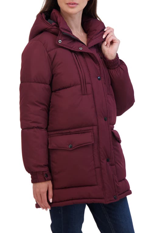 Sebby Water Resistant Puffer Jacket In Red