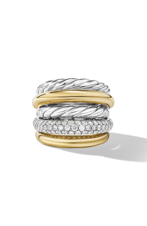 Bold Mercer Diamond Stack Ring