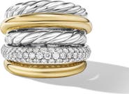 David Yurman Bold Mercer Diamond Stack Ring