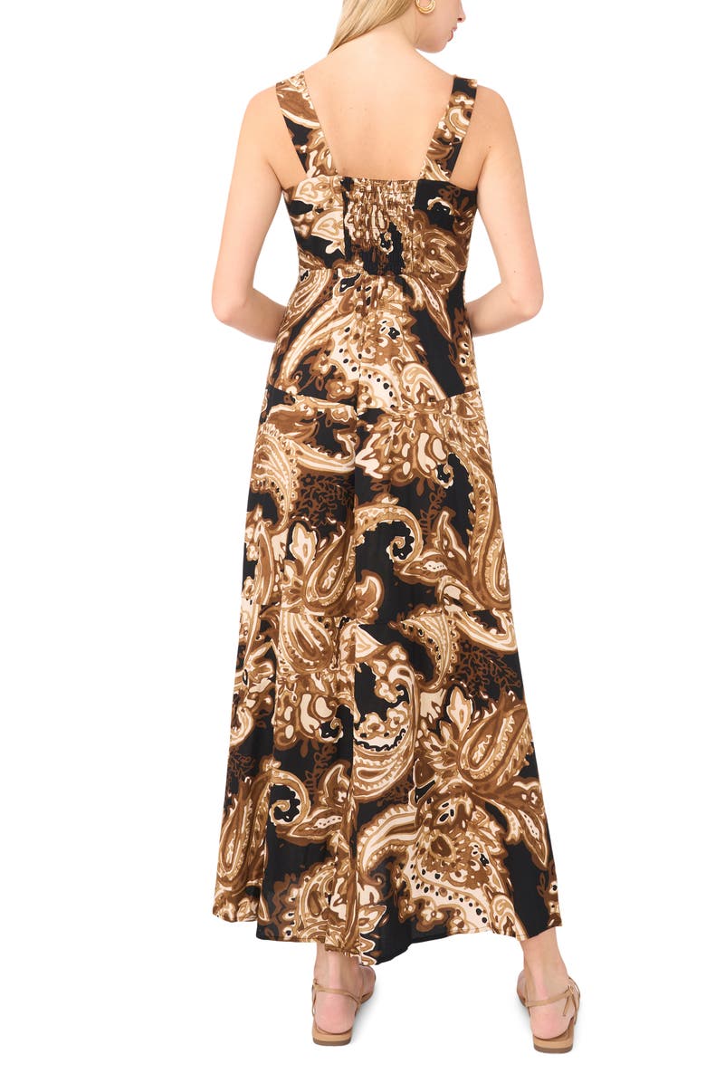 Vince Camuto Thick Strap Sleeveless Maxi Dress, Alternate, color, Rich Black