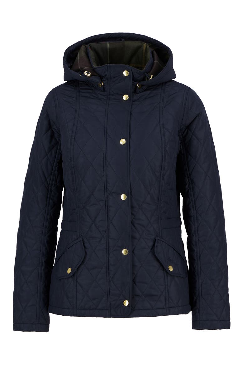 Millfire Hooded Quilted Jacket, Alternate, color, NAVY/CLASSIC