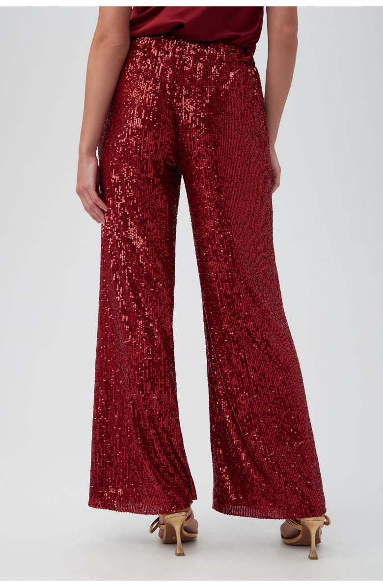 Trina Turk Atarashii Wide Leg Sequin Pant, Alternate, color, Gold