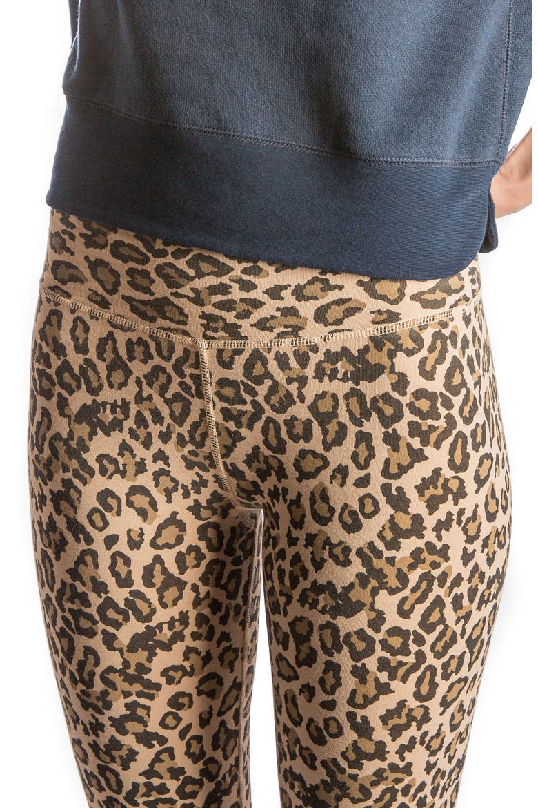 Leopard Print Leggings, Main, color, FADED CAMEL