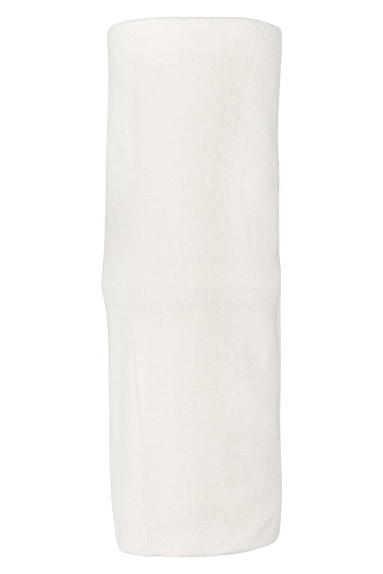 Stretch Knit Hat & Swaddle Set, Alternate, color, WHITE