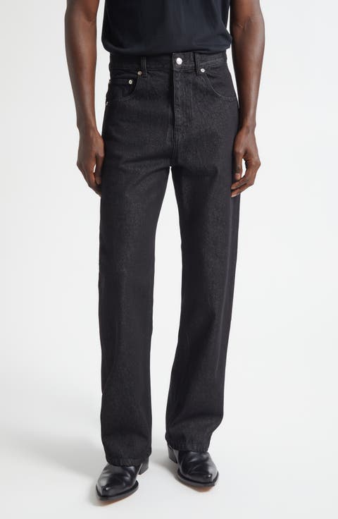 Big Papi Relaxed Straight Leg Jeans (Balck Stone Wash)