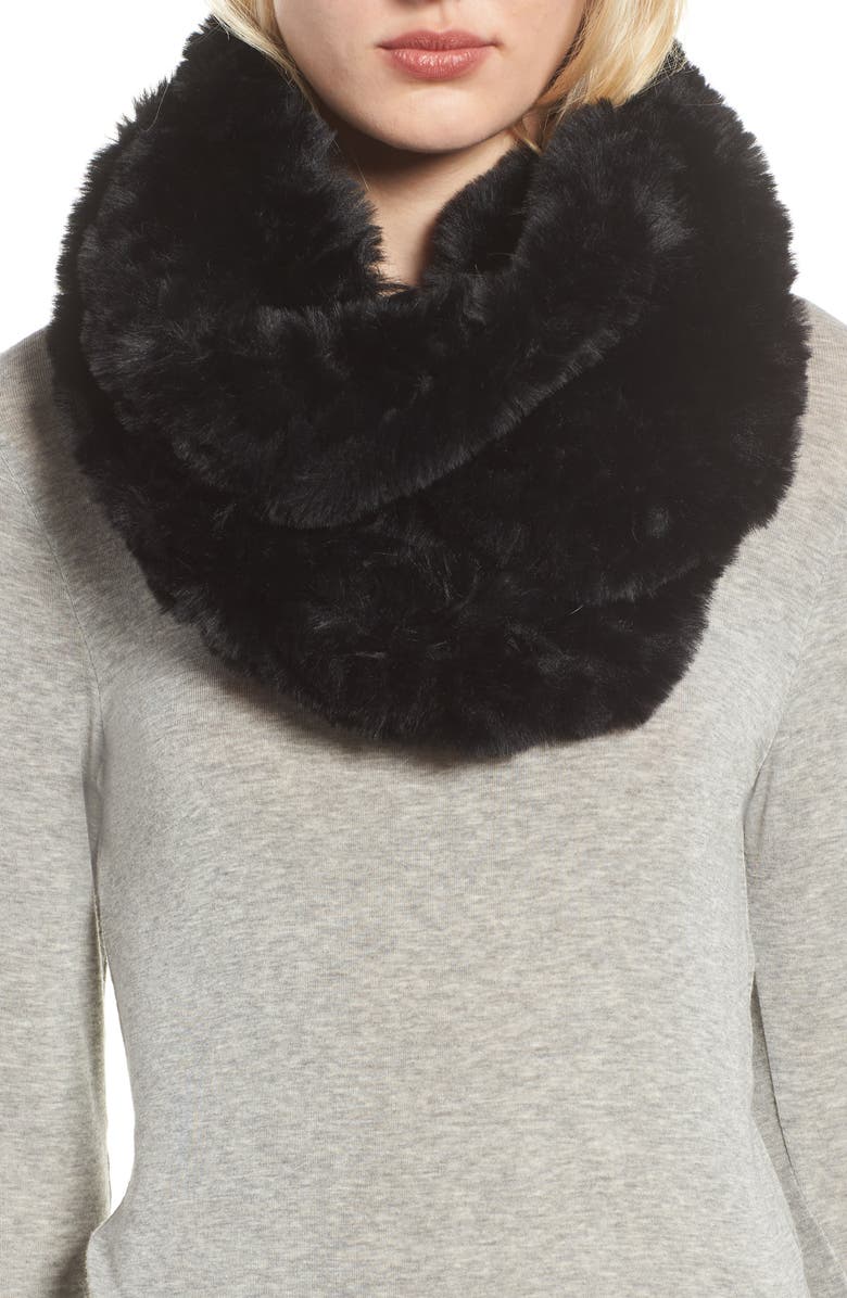 Love Token Faux Fur Infinity Scarf, Main, color,