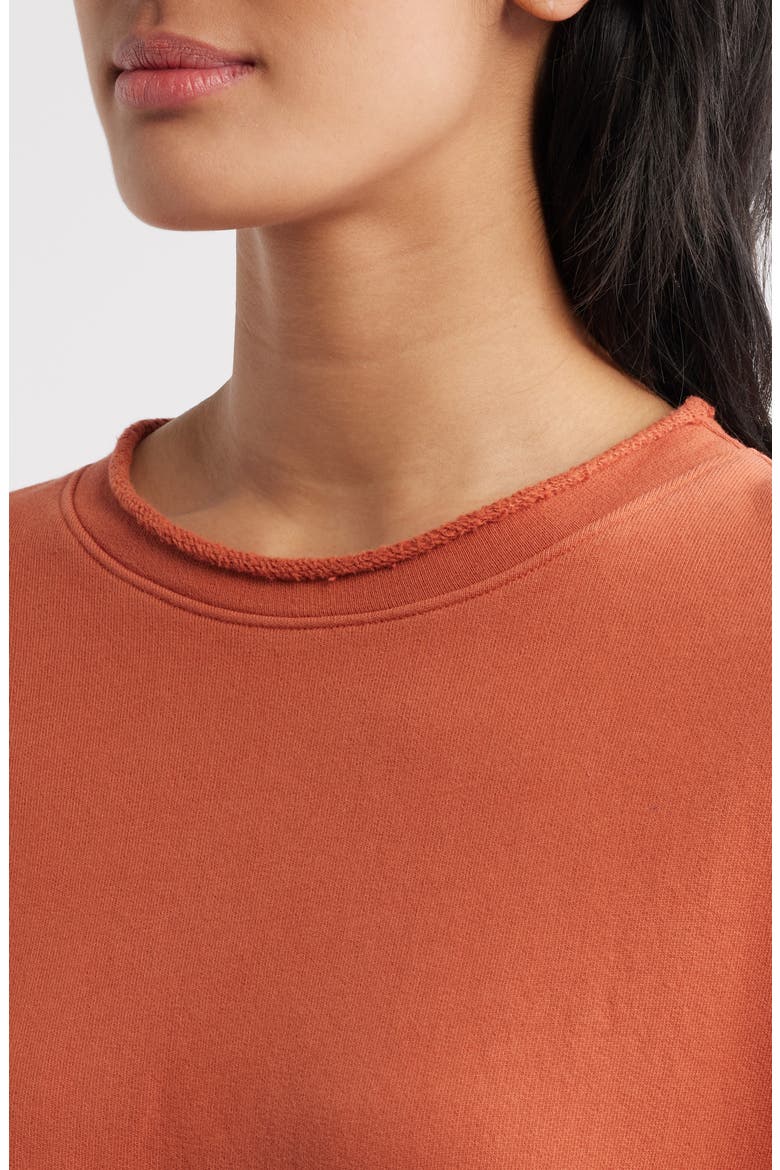 Anna Cotton Fleece Capelet Sweatshirt, Alternate, color, VINTAGE APRICOT