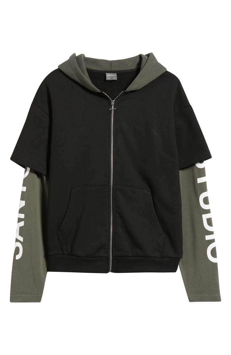 SANTO STUDIO Credenza Zip Hoodie, Alternate, color,