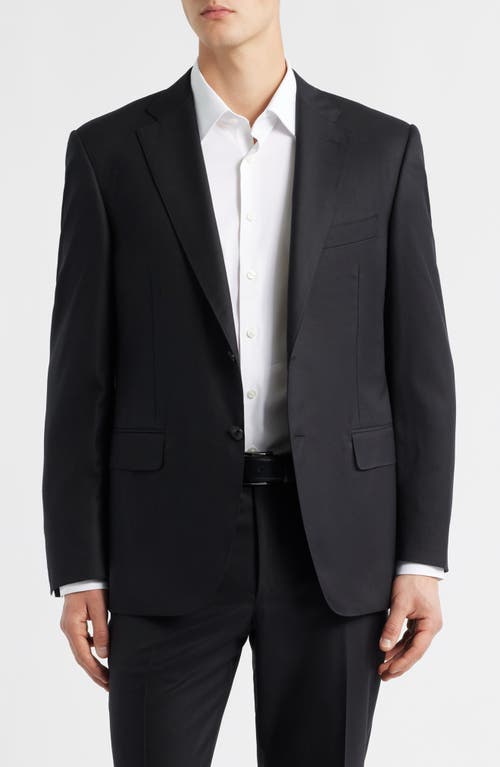 Canali Siena Regular Fit Solid Super 180s Wool Suit In Black