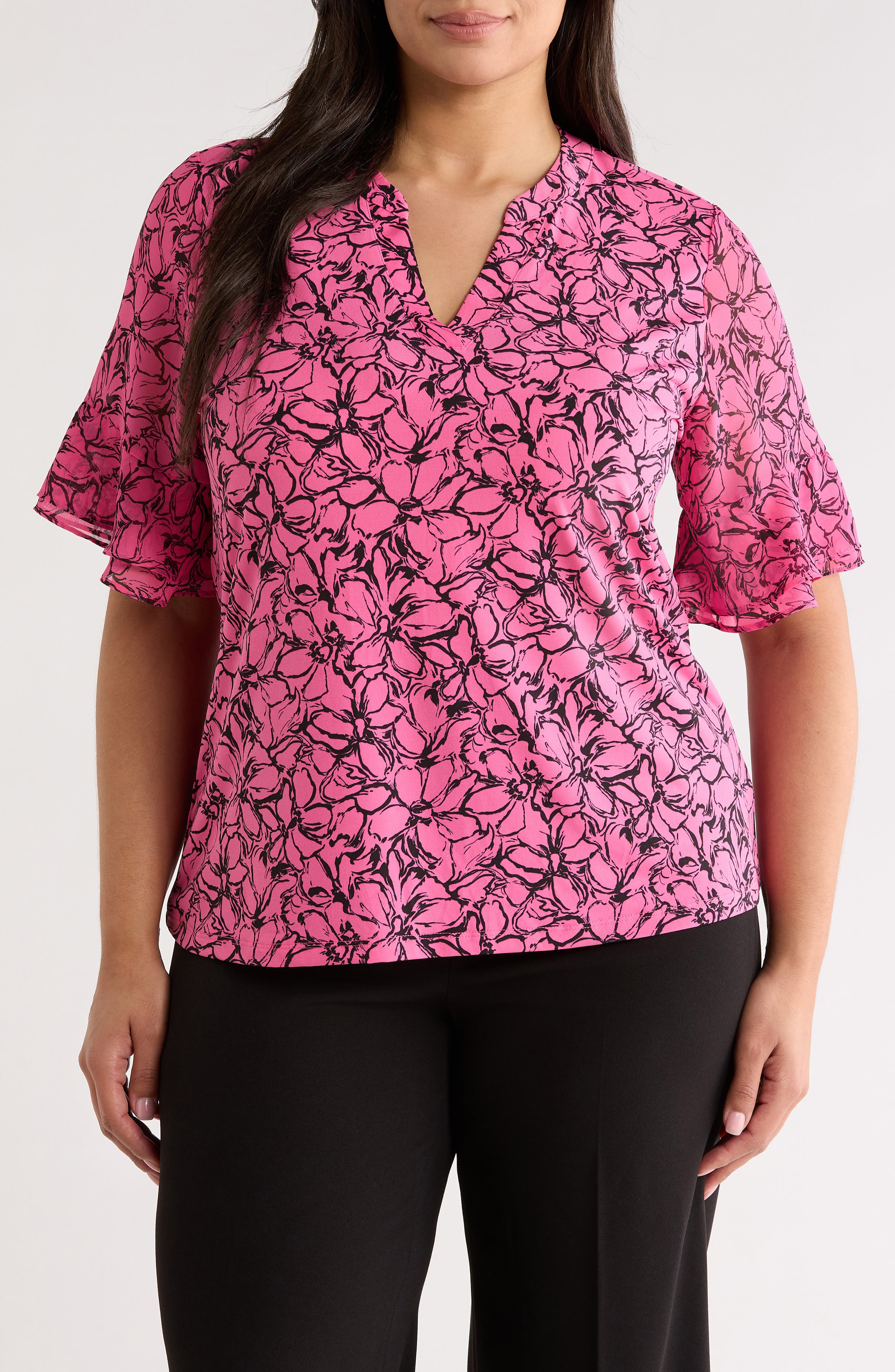 Flutter Sleeve Top