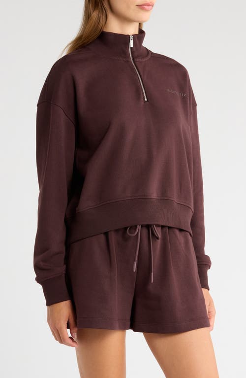Sweaty Betty Revive Half Zip Crop Sweatshirt In Brown