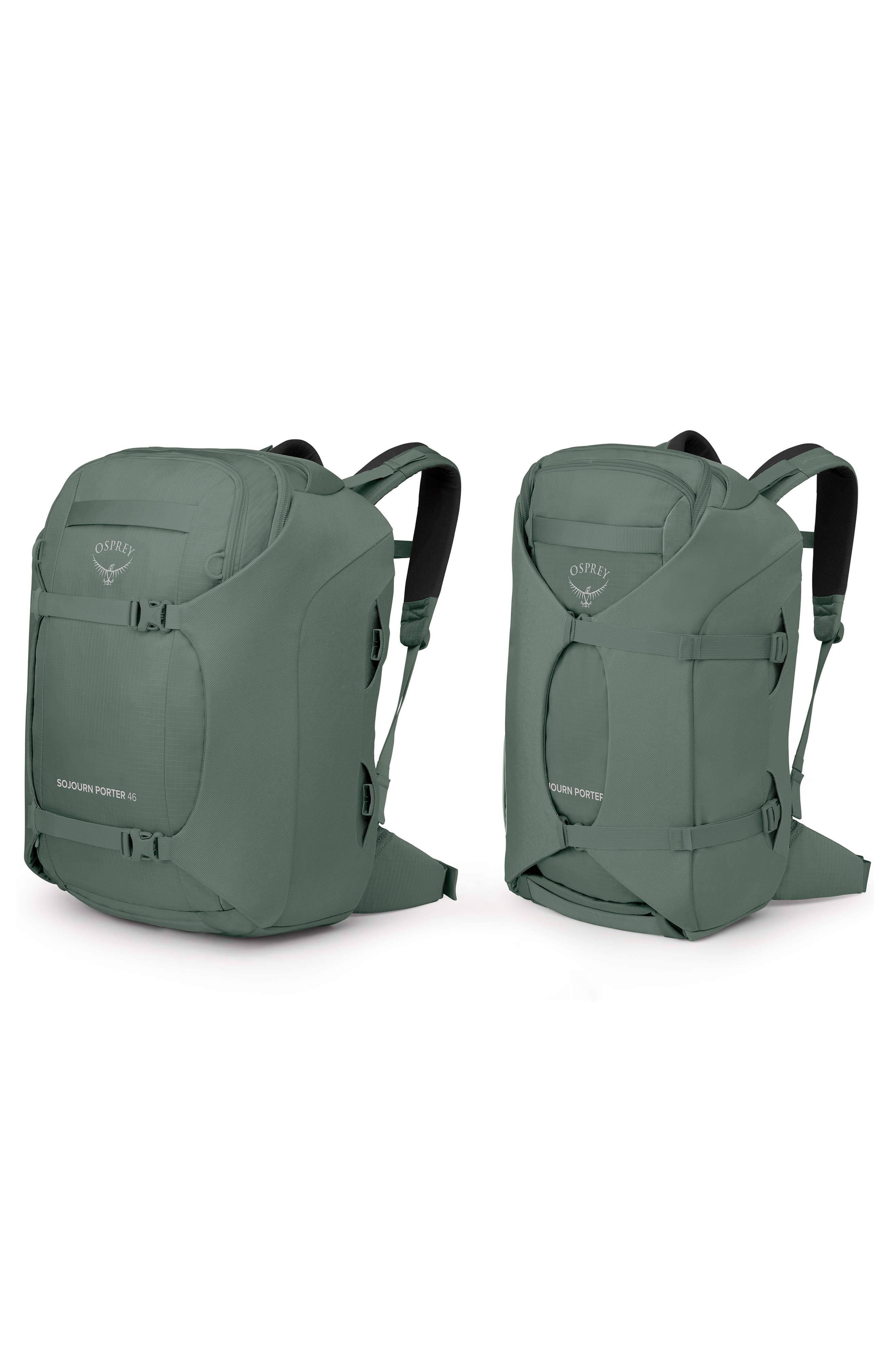 Sojourn Porter 46-Liter Recycled Nylon Travel Backpack, Alternate, color, KOSERET GREEN
