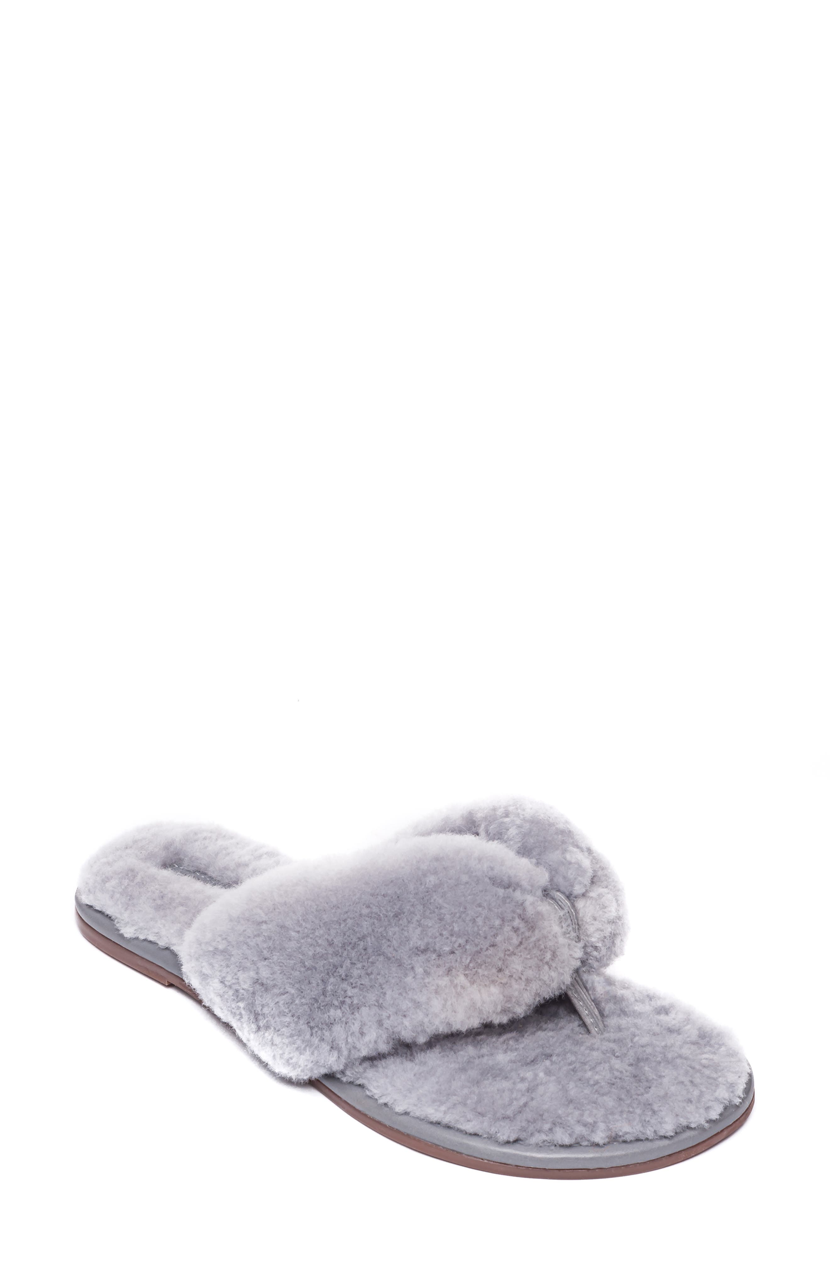 Bernardo Footwear Bernardo Miami Genuine Shearling Flip Flop, Main, color, 