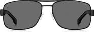 BOSS 62mm Oversize Polarized Navigator Sunglasses
