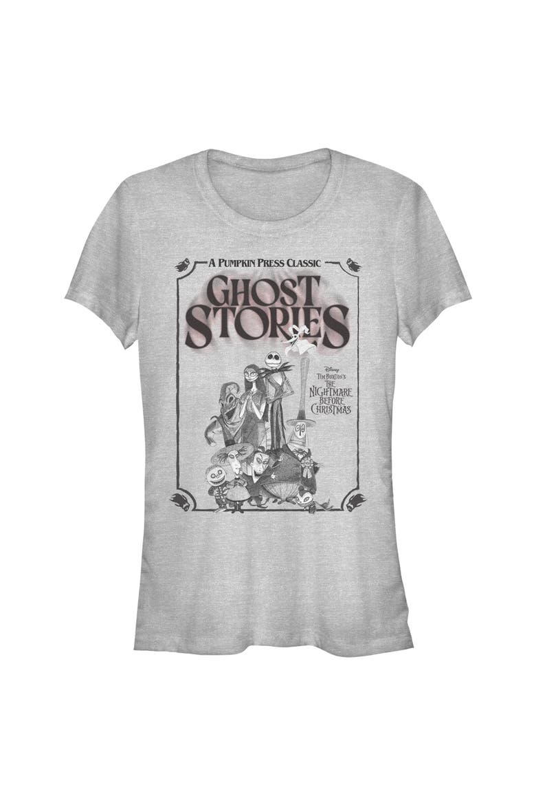 Juniors The Nightmare Before Christmas Ghost Stories Frame T Shirt, Main, color, Athletic Heather