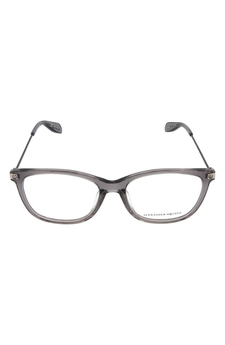 McQueen Alexander McQueen 53mm Rectangle Optical Frames, Main, color, 