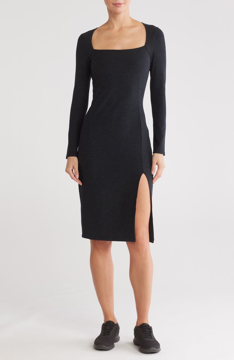 Beyond Yoga Impress Space Dye Long Sleeve Midi Dress, Main, color, 